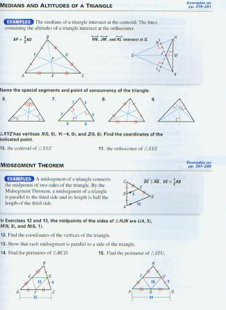 rectangle triangle circle tangent equation